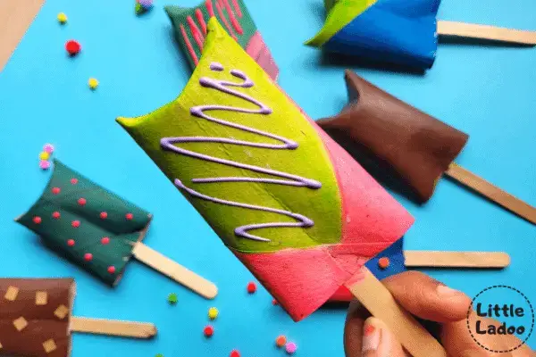 Paper roll popsicle craft