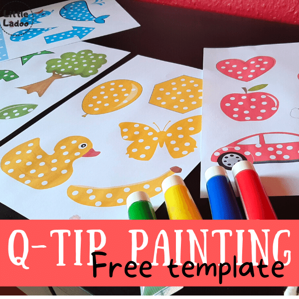 q tip painting free printable