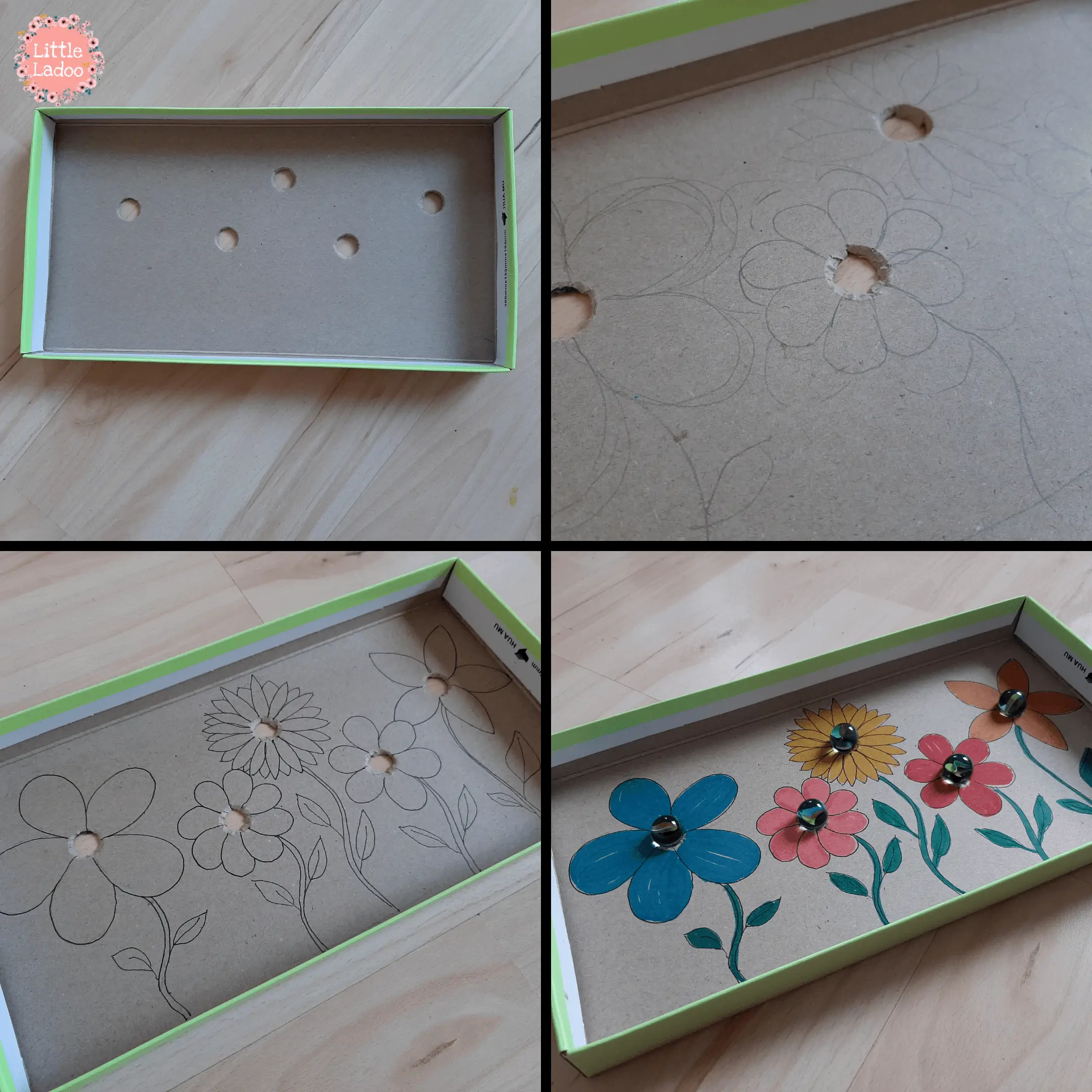 How to reuse shoe box to make a game for kids