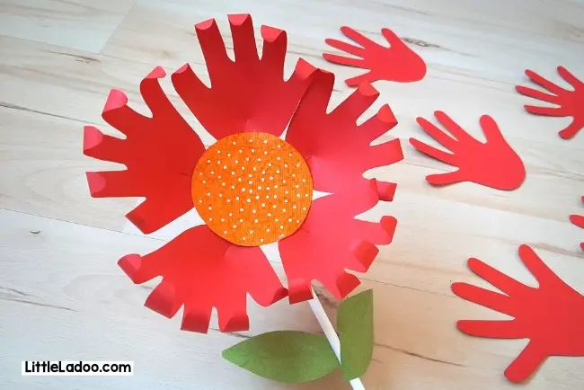 Handprint Paper Flower