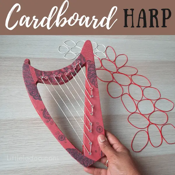 cardboard harp string instrument