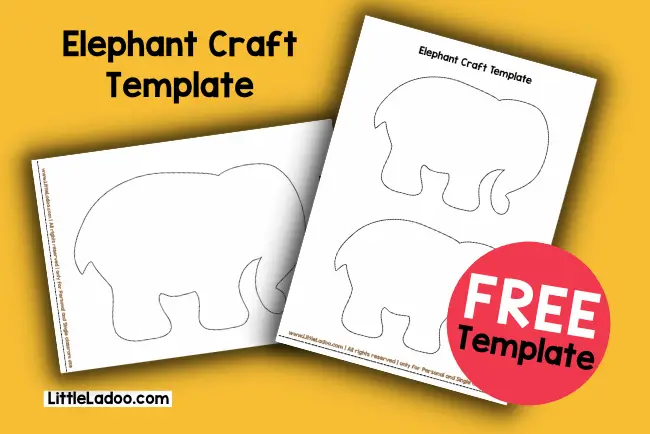 Elphant Craft template free printable