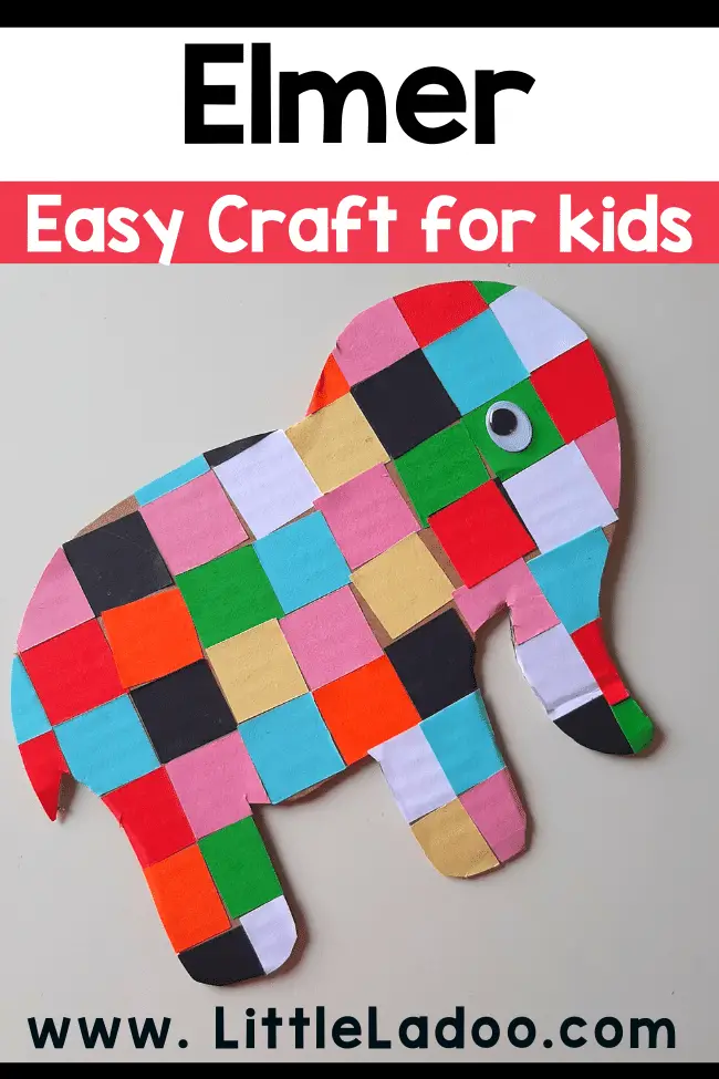 Elmer craft for toddlers, preschoolers