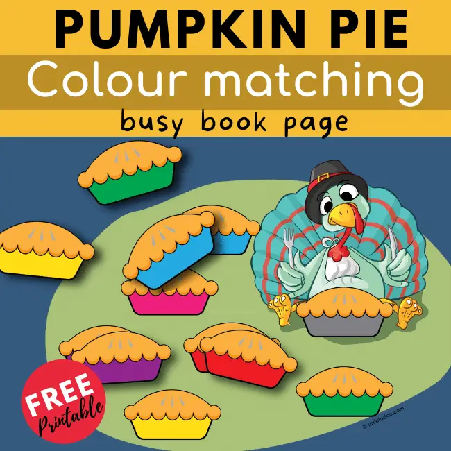 Pumpkin pie colour matching activity