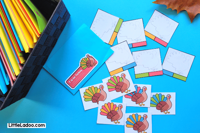 Turkey Color Matching cards