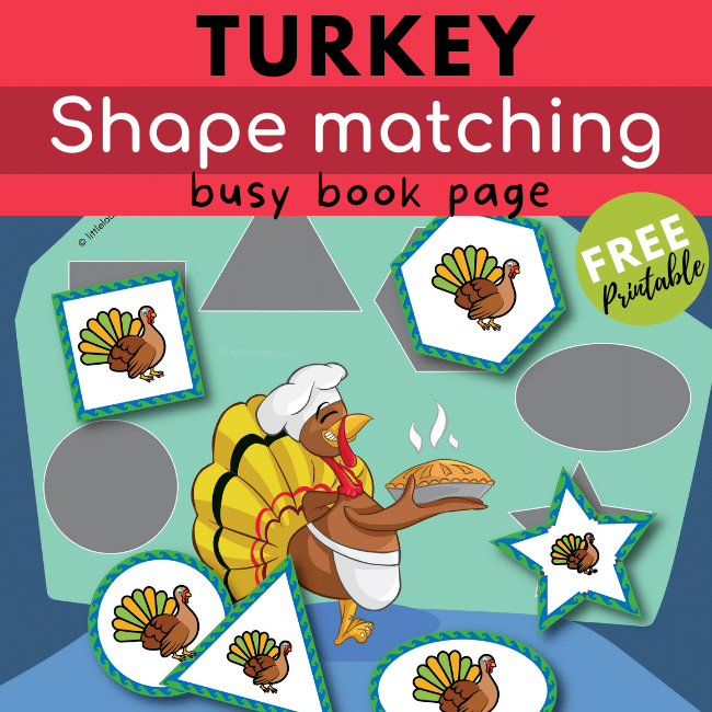 Turkey shape matching activity