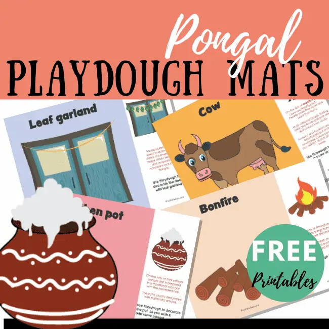 Pongal playdough mats