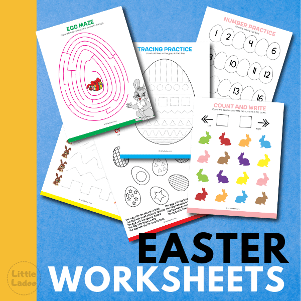 Easter worksheets for preschoolers in easter theme