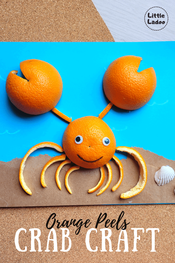 Orange Peels Crab Craft idea