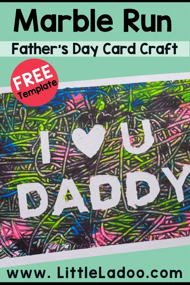 Marble rin Father's day card craft
