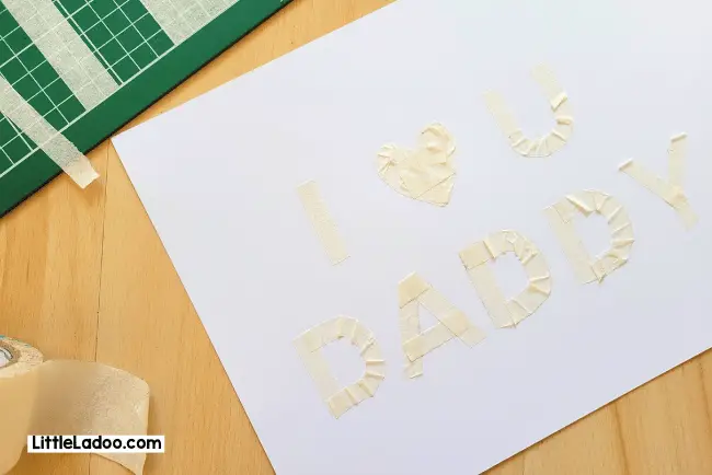 making a fathers day card - Write the Message