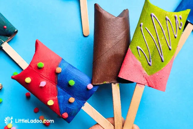 Toilet Paper Roll popsicles