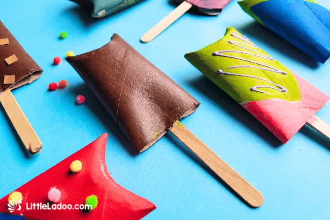 Toilet Paper Roll popsicles