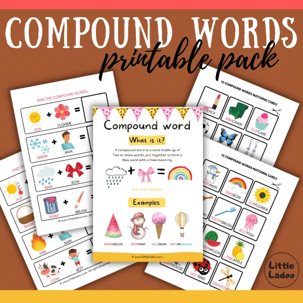 compound words free printable