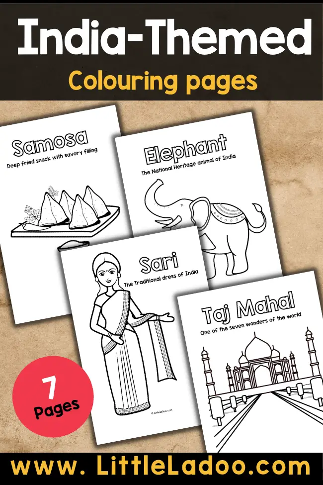 India Colouring pages free printable 