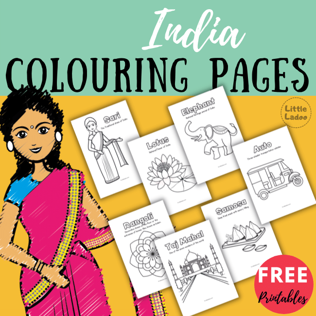 india colouring pages for kids