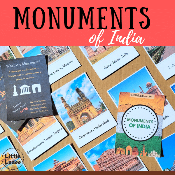 Indian monuments with image, name and location
