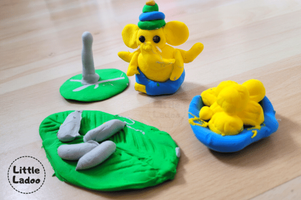 Ganesh Chaturthi activities for kids Playdough Ganesha