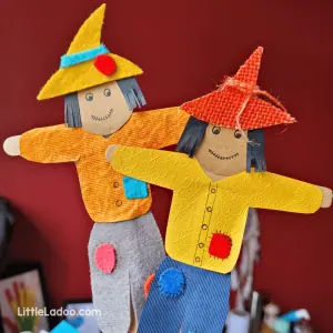 Scarecrow craft with free template