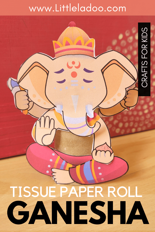 Tissue paper roll ganesha craft for kids