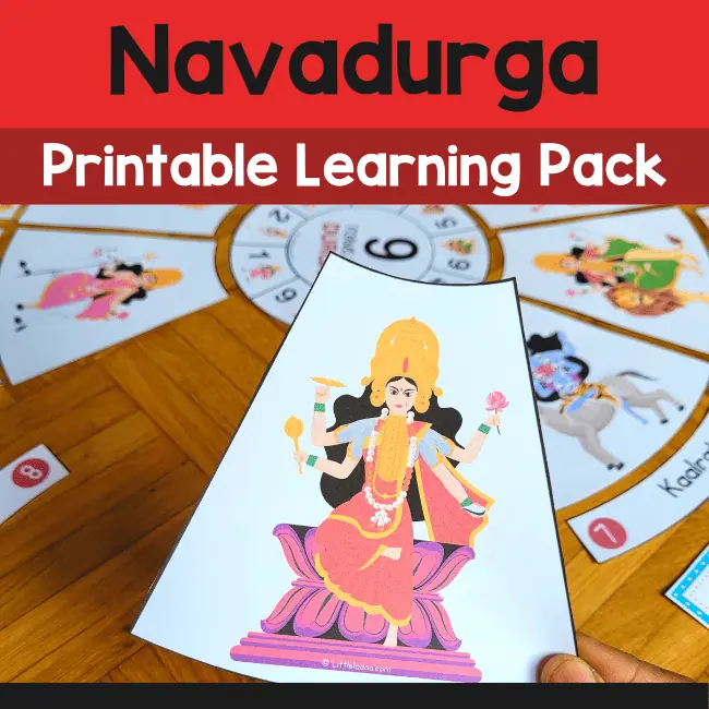 Navadurga Printable Pack 9 forms of Durga printable