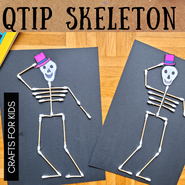 QTip Skeleton Craft Free Skull Template qtip-skeleton-craft-free-skull-template