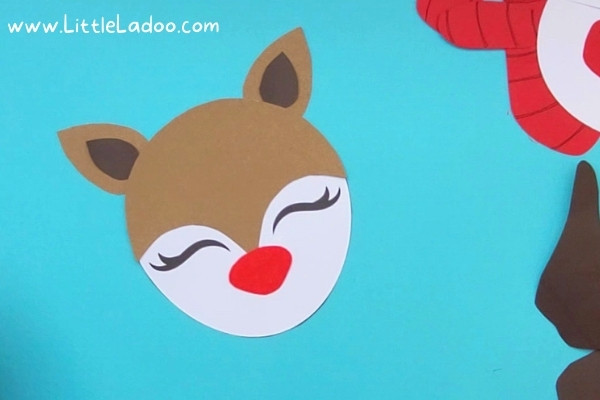 Cute reindeer face paper craft