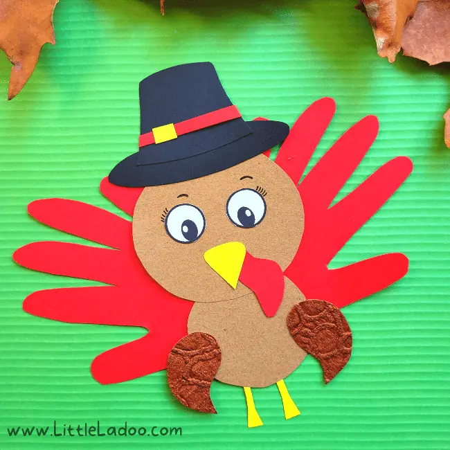 Handprint turkey craft for kids