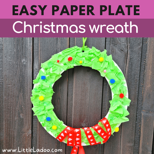 Paper plate Christmas craft for kids