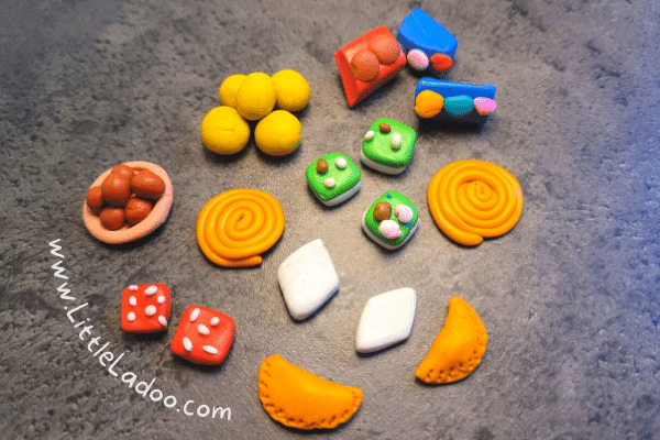 Diwali sweets with playdough