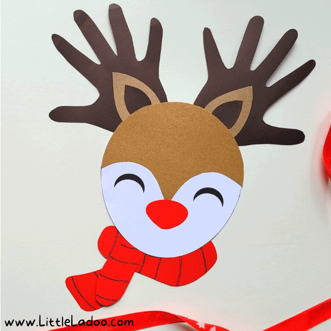 Handprint Reindeer Craft Little Ladoo