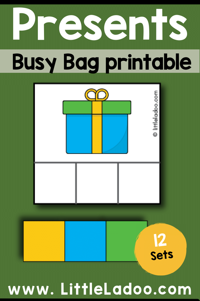 Presents Busy Bag printable