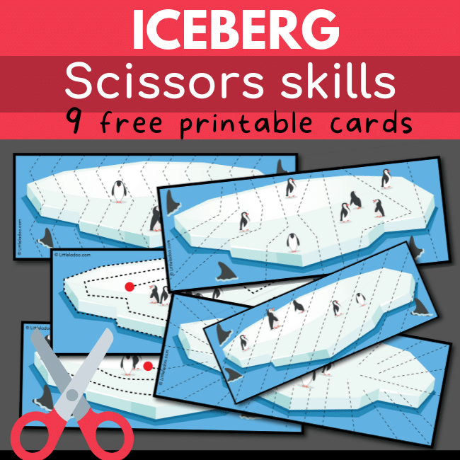 Iceberg Scissor Skills cards