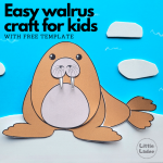 Walrus Craft for Kids {Free Template}