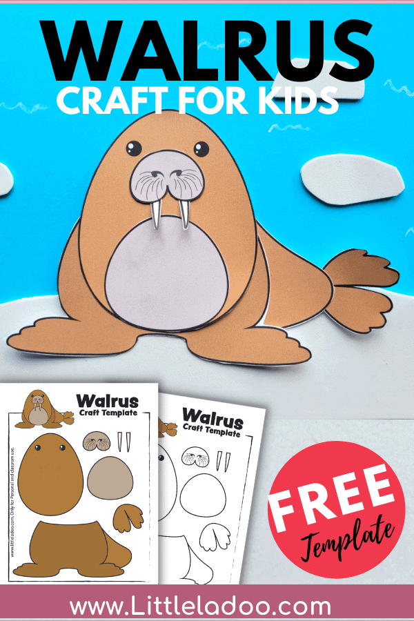 Walrus Craft for Kids {Free Template} Little Ladoo