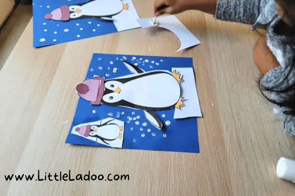 Penguin craft for preschoolers - Free template
