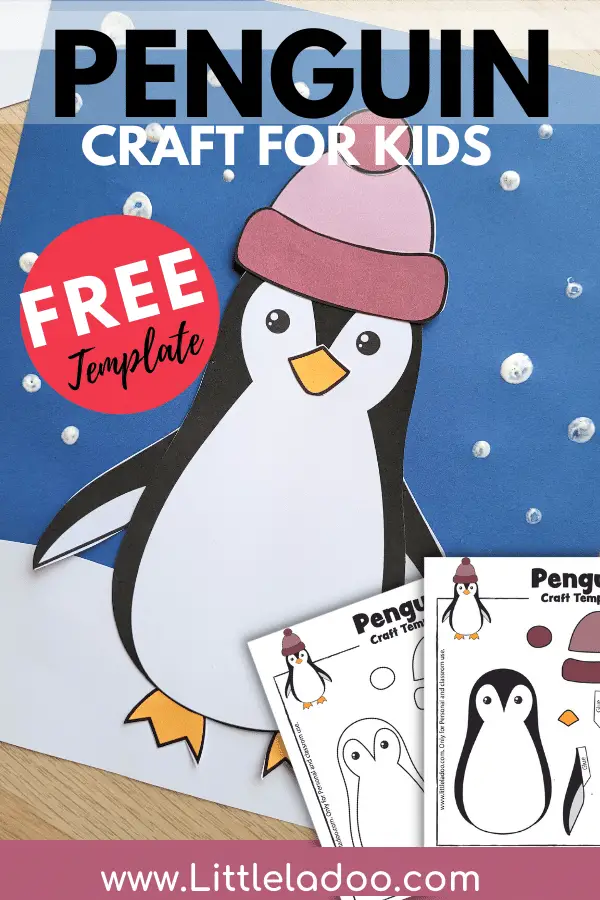 Penguin Craft Template - CUt and paste Craft