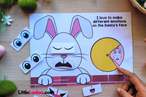 Bunny emotions matching game