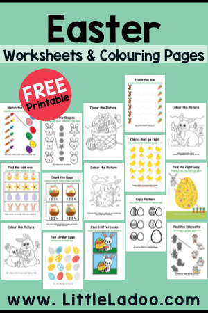 Free Easter worksheets for Preschoolers