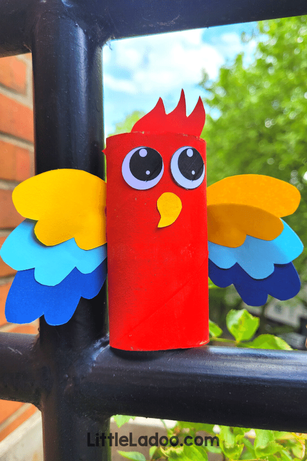 Toilet paper roll macaw craft