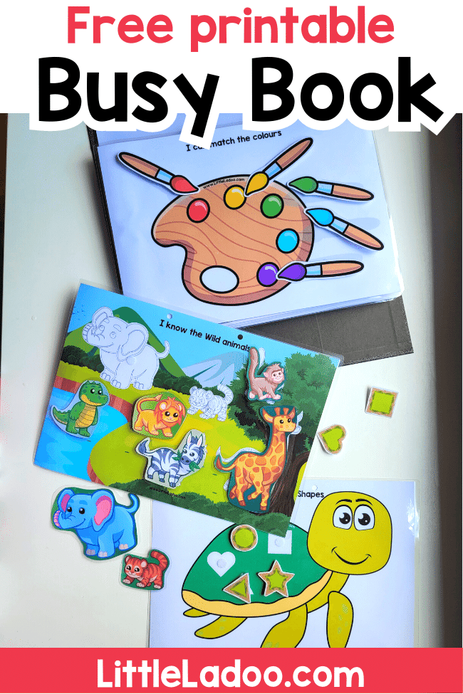 Free Busy Book Printable 3 Fun Activities for Toddlers