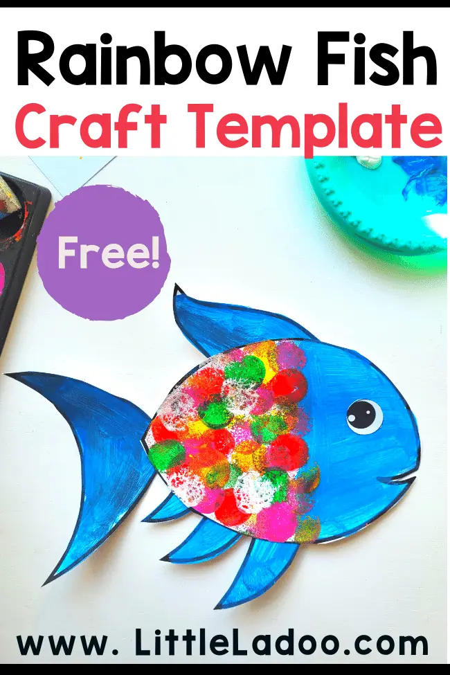 Rainbow Fish Craft {Free template}