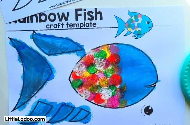 rainbow-fish-craft-free-template for Free Printable Rainbow Fish Template Rainbow Fish Craft Free template for Free Printable Rainbow Fish Template