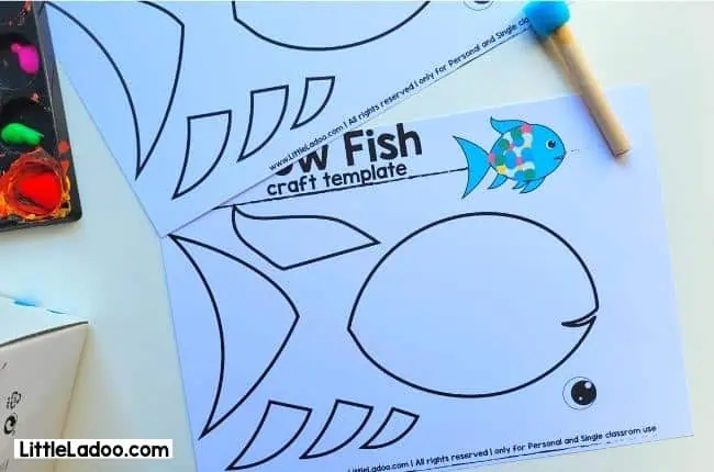 free rainbow fish template