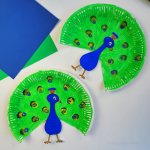 Paper Plate Peacock Craft { Free Template }
