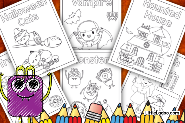 halloween colouring pages