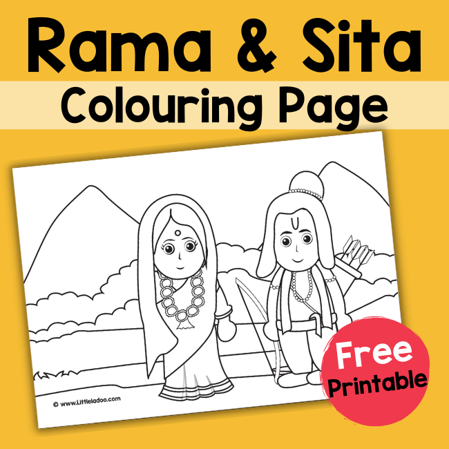 rama and sita colouring page