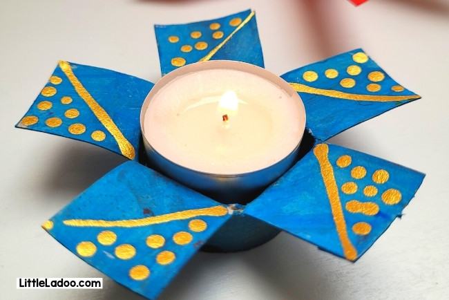 Toilet Paper Roll Candle holder diwali craft