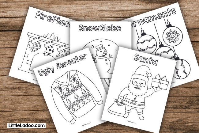 Christmas colouring pages free