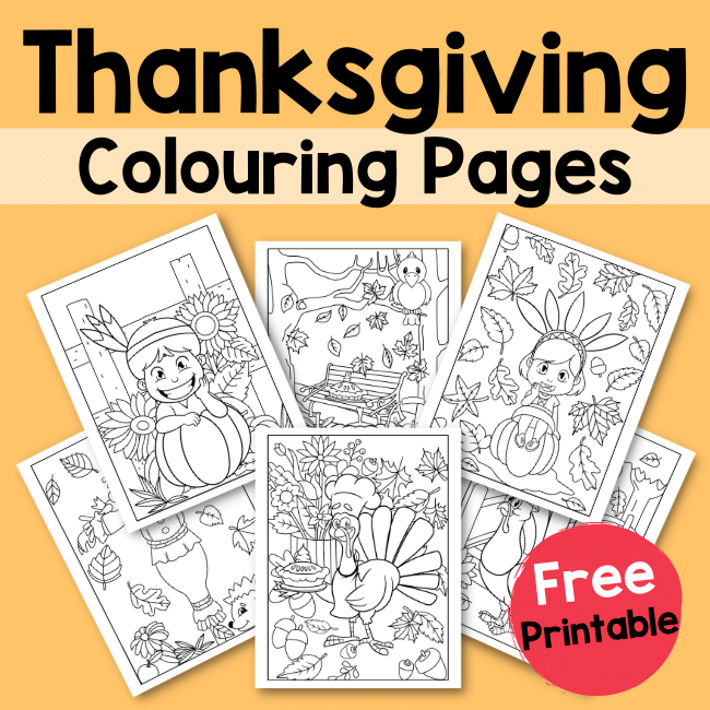 Thanksgiving colouring pages